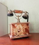 Téléphone vintage en marbre et cuivre ( ref K7)