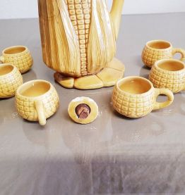 Service à café  motif mais 500 ml avec 6 tasses ( ref K15)