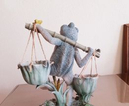 Grenouille et ses petits pour déco jardin ( ref K 31)