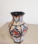 Vase céramique dorée fleur de rose ( ref K 36)