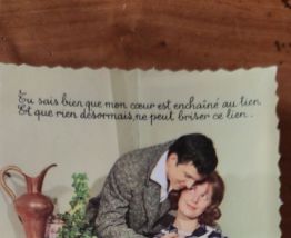 20 cartes postales couple vintage années 60