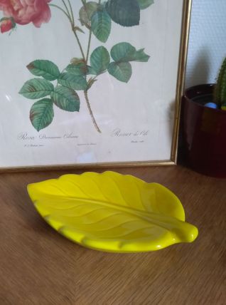 Feuille en céramique jaune