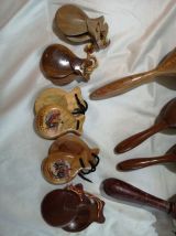 LOT INSTRUMENTS DE MUSIQUES divers en bois 
