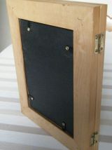 Pendule cadre Hangarter à poser en bois Vintage