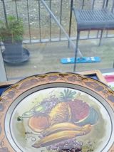 assiette décorative en céramique émaillés 