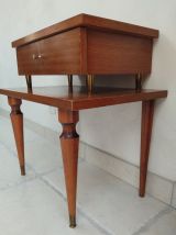 Table de chevet rétro pieds compas