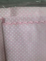 Drap Percale Lysdrap vintage rose pâle à plumetis blanc – li