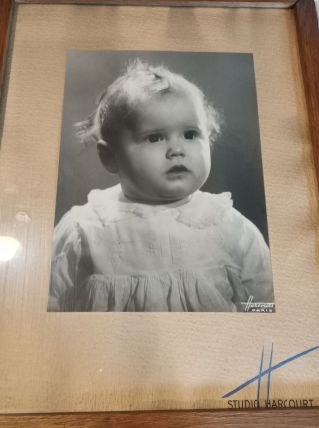 Photo originale bébé studio Harcourt