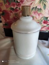 Superbe flacon vintage en opaline décor de rose de J.REDOUTÉ