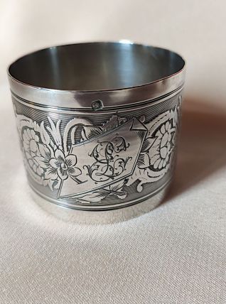 Rond de serviette ancien argent poinçon Minerve
