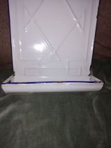 Porte-louches cuisine vintage tôle émaillée