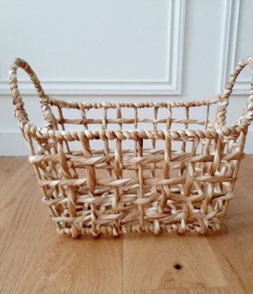 Panier rigide,en jacinthe d'eau