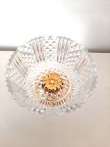 Coupelle en cristal et métal doré