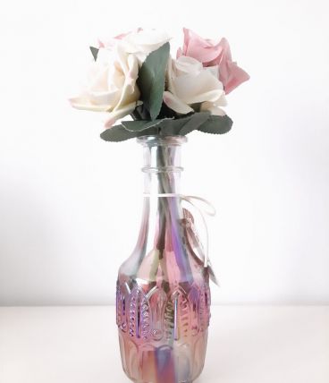 Vase verre multicolore neuf