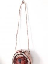 SAC PANIER Africain Rond ,en Raphia