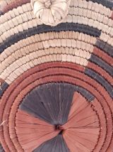 SAC PANIER Africain Rond ,en Raphia