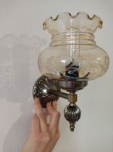 Applique murale vintage en verre