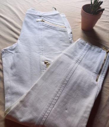 Pantalon blanc Céline 