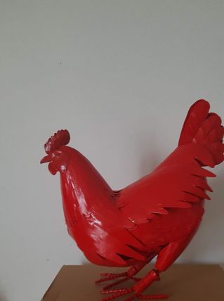 coq poule deco en fer trois model différente 20 euros pieces