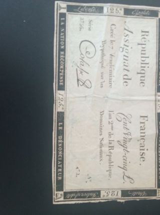 ASSIGNAT 125 LIVRES