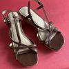 SANDALES CUIR MARRON 38