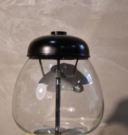 distributeur a bonbons  jaune 28x15  fonte d alu et verre , 