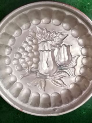 Plat à gâteau en cuivre étamé 
