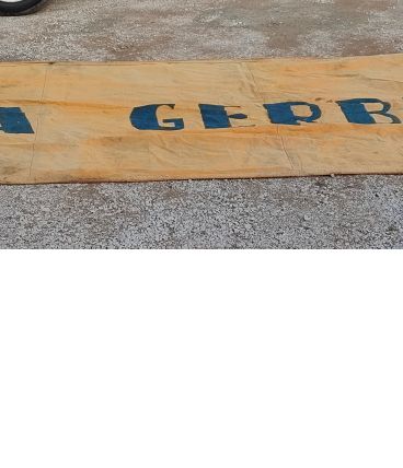 Ancienne bache publicitaire "A LA GERBE D'OR"