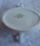 Saucière en porcelaine vintage motif floral et or
