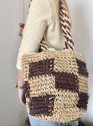 Sac à mains en paille / rotin