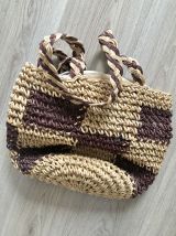 Sac à mains en paille / rotin