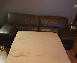 CANAPE CUIR 3 PLACES CONVERTIBLE