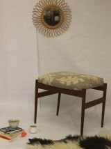 Tabouret scandinave en hêtre années 50