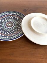 Lot de 2 anciennes assiettes orientales