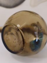 Vase pichet ambre en verre soufflé