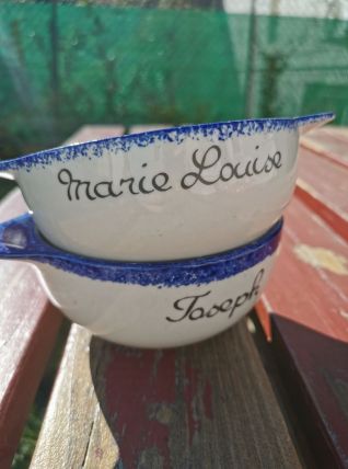 Lot de 2 bols bretons Joseph et Marie-Louise