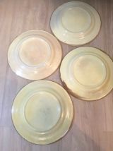 Quatre assiettes rustiques anciennes