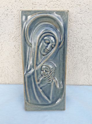 Vierge à l'enfant grès de La Borne