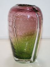 Vase vintage soufflé fraise 