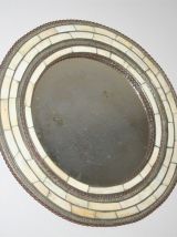 Miroir os, cuivre et laiton vintage