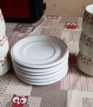 6 TASSES BISTRO A CAFE OU THE AVEC SOUCOUPES