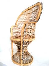 Fauteuil Emmanuelle en rotin de poupée 48 cm 