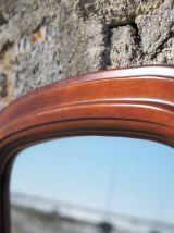 Miroir mural arrondi en cerisier - style marine