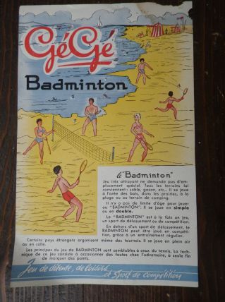 raquette de badminton vintage