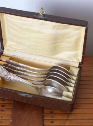 Set de 6 petites cuillères en métal argenté boulenger cacao