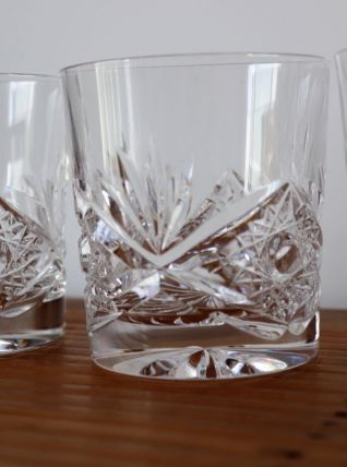 Set de 6 verres en cristal de luxe taillé