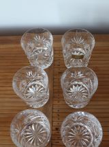 Set de 6 verres en cristal de luxe taillé