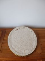 Miroir ovale en bois doré 