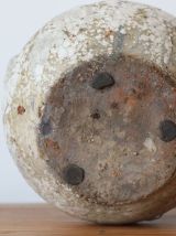 Pot à anses gris en céramique émaillé