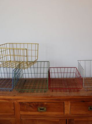 Set de 5 paniers de rangement métalliques